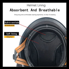 Motorcycle Half Helmet German Leather Vintage Helmet Casco Moto Motorcycle Open Face Helmet Biker Pilot