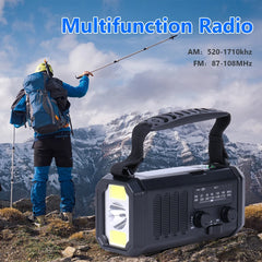 Solar battery operated radio Powered AM FM rechargeable portable radio Emergency Radio survival with crank Multifunctional radio
