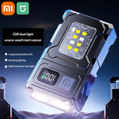 Xiaomi New Multifunctional COB Flashlight Ajustable Angle Outdoor Torch Portable Keychain Light Magnetic Camping Warning Lamp