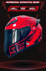 Unisex Motorcycle Helmet Double Lens Cross Section Helmet Safety Modular Flip Helm Helmet Outdoor Flip Up Riding