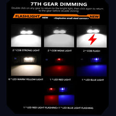 1/2PC MINI LED Flashlight USB Rechargeable Portable Tail magnet flashlight Super Bright Camping Lantern Side COB emergency light