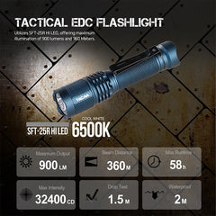 ACEBEAM TAC AA2.0 super bright EDC AA flashlight max 900 lumens 360 meters 14500 battery SFT-25R LED flashlights daily torch