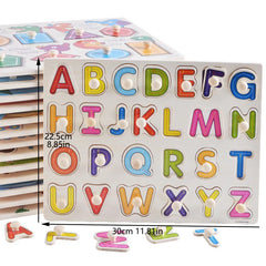 1PCS Baby Toys Montessori Wooden Puzzle Hand Grab Board Educational Wood Puzzles for Kids Cartoon Animal Vehicle Child Gift