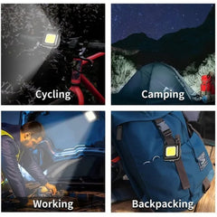 Ultra-Bright Mini LED Flashlight - Rechargeable, Compact Keychain Design - Multifunctional Work Light for Outdoor Adventures, Camping Excursions, and Car Emergencies