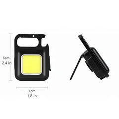 Ultra-Bright Mini LED Flashlight - Rechargeable, Compact Keychain Design - Multifunctional Work Light for Outdoor Adventures, Camping Excursions, and Car Emergencies