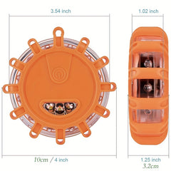 6pcs set/12pcs set Car Traffic Warning Lights Emergency Flashlight with Magnetic Hook and 1 Screwdriver