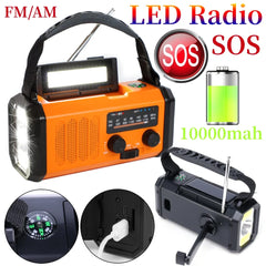 Solar battery operated radio Powered AM FM rechargeable portable radio Emergency Radio survival with crank Multifunctional radio
