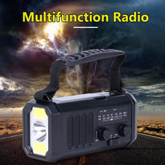 Solar battery operated radio Powered AM FM rechargeable portable radio Emergency Radio survival with crank Multifunctional radio