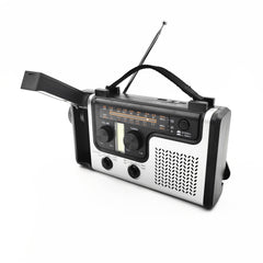 Solar Hand Crank Emergency Radio AM/FM/SW Multi-band With Flashlight, Reading Light, Siren, Mobile Phone Charging Function